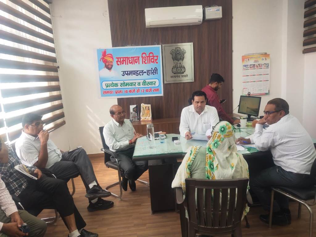 Tehsildar Anil Kumar Bidhan heard public grievances at a resolution camp held at the Joint Office Complex